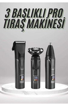 Dijital Göstergeli 3 Başlıklı Tıraş Makinesi Islak Kuru Lazer Öncesi Günlük Renk Dijital Göstergeli 3 Başlıklı Tıraş Makinesi Islak Kuru Lazer Öncesi Günlük Renk