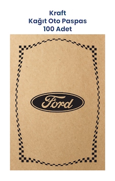 Kraft 120gr Ford Uyumlu Oto Paspas Kağıdı 100 Adet - 35x50cm - Kalın Kağıt Baskılı