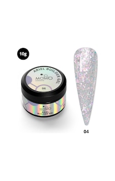 Momo Professional Ariel Builder Gel Nail Art İçin Protez Tırnak Jeli No.04 Şeffaf Holografik Pembe Sarı Simli 10 Gr Momo Professional Ariel Builder Gel Nail Art İçin Protez Tırnak Jeli No.04 Şeffaf Holografik Pembe Sarı Simli 10 Gr