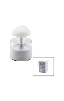 Yağmur Bulutu - Bt Spekaer Hoparlör 300ml Usb Şarjlı - Renkli Ledli Işık - Kumandalı Hava Nemlendirici Buhar Ma