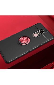Xiaomi Redmi Note 4x Kılıf Zore Ravel Silikon Kapak Siyah-Kırmızı