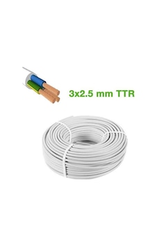 50 MT 3x2,5 MM TTR TAM KESİT CCA ELEKTRİK KABLOSU 50 MT 3x2,5 MM TTR TAM KESİT CCA ELEKTRİK KABLOSU