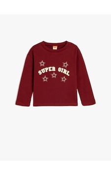 Koton Tişört Uzun Kollu Slogan Baskılı Bisiklet Yaka Pamuklu Bordo 5wmg10183ak Bordo Koton Tişört Uzun Kollu Slogan Baskılı Bisiklet Yaka Pamuklu Bordo 5wmg10183ak Bordo