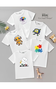 Cda Bilim 5li Çocuk Tshirt Beyaz