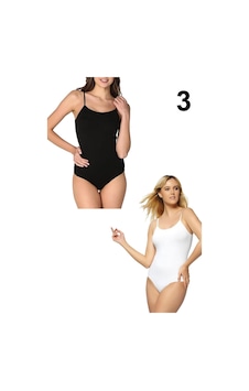 Gümüş Kadın Beyaz İp Askılı Kancalı Çıt Çıtlı Body 3'lü Karışık Gümüş Kadın Beyaz İp Askılı Kancalı Çıt Çıtlı Body 3'lü Karışık
