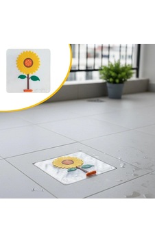 Ayçiçeği Tasarımlı Gider Koku Önleyici - Silikon Lavabo Gider Matı Bx40 Çok Renkli Ayçiçeği Tasarımlı Gider Koku Önleyici - Silikon Lavabo Gider Matı Bx40 Çok Renkli