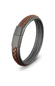 Brezza Lusso Jewelry Hakiki Deri Saç Örgülü Çelik Erkek Bileklik Çelik Brezza Lusso Jewelry Hakiki Deri Saç Örgülü Çelik Erkek Bileklik Çelik