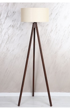 Mdf Lamba Yuvarlak Kumaş Lambader Krem Kahve Ly516 Mdf Lamba Yuvarlak Kumaş Lambader Krem Kahve Ly516