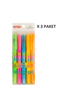Bigpoint Jel Mum Boya Fosforlu 5 Renk X 3 Paket Çok Renkli