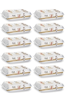 Pure Wipes Pamuklu Organic Islak Mendil 90' Lı 12 Paket 1080 Yaprak Pure-Mndl-90 Pure Wipes Pamuklu Organic Islak Mendil 90' Lı 12 Paket 1080 Yaprak Pure-Mndl-90