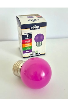 Renkli Dekoratif Led Ampul Gece Lambası Mor, Pembe, Yeşil, Turuncu 1 Adet Renkli Dekoratif Led Ampul Gece Lambası Mor, Pembe, Yeşil, Turuncu 1 Adet