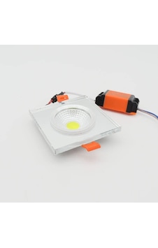 Sunlight Sıva Altı Kare Camlı Led Spot Armatür 10w Gün Işığı Gün Işığı Çok Renkli
