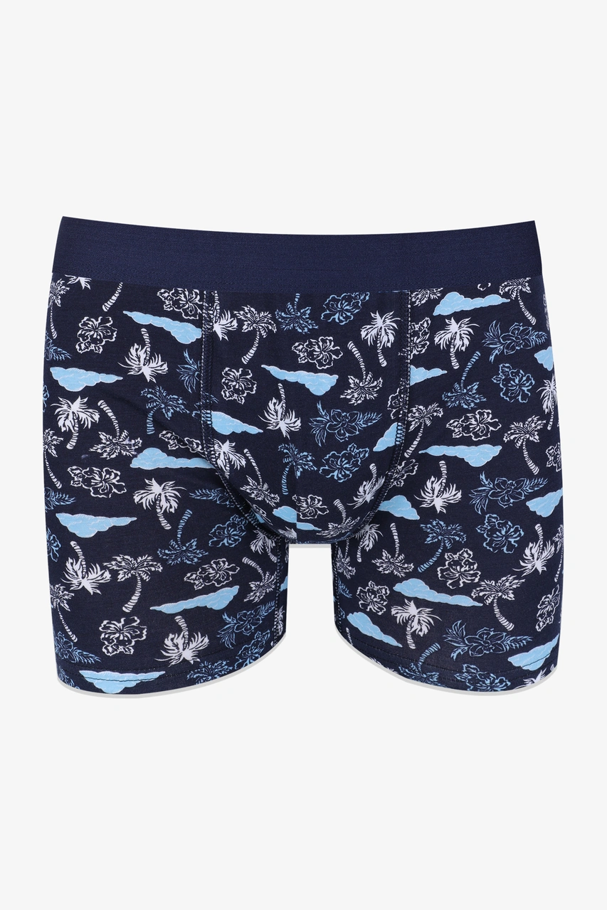 Koza İç Giyim Erkek Tekli Desenli Pamuklu Boxer 9175 Lacivert - Beyaz Koza İç Giyim Erkek Tekli Desenli Pamuklu Boxer 9175 Lacivert - Beyaz
