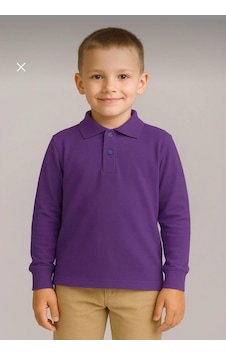 Dıgıl Kids Çocuk Polo Yaka Okul Tişörtü Uzun Kol Mor Dıgıl Kids Çocuk Polo Yaka Okul Tişörtü Uzun Kol Mor