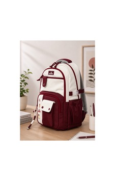 Unisex Ortaokul Lise Okul Sırt Çantası Çok Gözlü 16 İnç Laptop Bölmeli Soft Kumaş Bordo Unisex Ortaokul Lise Okul Sırt Çantası Çok Gözlü 16 İnç Laptop Bölmeli Soft Kumaş Bordo