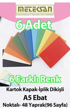 Meteksan 6'li A5 Ebat 15x21cm 6'li Karışık Renkli Genel Meteksan 6'li A5 Ebat 15x21cm 6'li Karışık Renkli Genel
