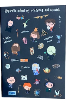 Harry Potter Hogwarts Temalı Çizgisiz Defter Çok Renkli