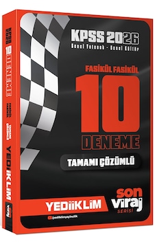 Yediiklim Yayınları 2026 Kpss Son Viraj Serisi Gy-gk Tamamı Çözümlü 10 Fasikül Deneme Yediiklim Yayınları 2026 Kpss Son Viraj Serisi Gy-gk Tamamı Çözümlü 10 Fasikül Deneme