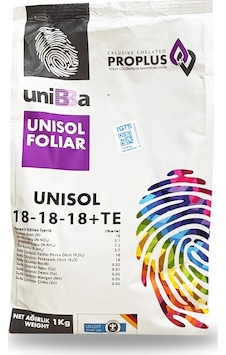 Unibba Unisol Foliar 18-18-18+te Yaprak Gübresi Mikro Element 1kg 1 KG Unibba Unisol Foliar 18-18-18+te Yaprak Gübresi Mikro Element 1kg 1 KG