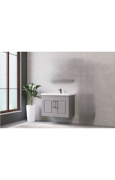 Denko Royal 80 Cm Kül Gri Banyo Dolabı Alt Modül Lavabo Denko Royal 80 Cm Kül Gri Banyo Dolabı Alt Modül Lavabo