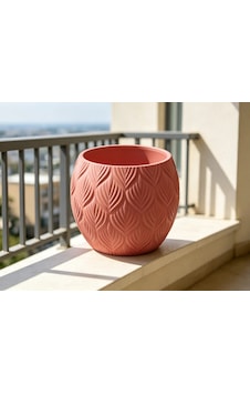 3d Baskı Yapraklı Desenli Yuvarlak Saksı Tepsili Süzdürmeli Bitki Saksısı 15 Cm Dekoratif Çiçek - Kırmızı 3d Baskı Yapraklı Desenli Yuvarlak Saksı Tepsili Süzdürmeli Bitki Saksısı 15 Cm Dekoratif Çiçek - Kırmızı
