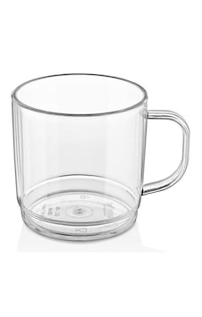 6 Adet 250 Ml Kırılmaz,çizilmez Polikarbon Plastik Şeffaf Çay-kahve Kupası