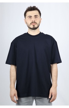 Ventov %100 Pamuk Premium Oversize Tişört Vts2602 Lacivert