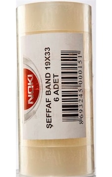 Noki Şeffaf Bant 19 MM x 33 M 6'Lı Noki Şeffaf Bant 19 MM x 33 M 6'Lı