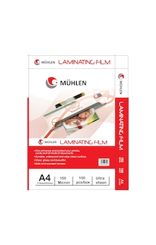 Mühlen Laminasyon Makinesi Filmi 150 Mc A4 1 Paket 100 Adet Mühlen Laminasyon Makinesi Filmi 150 Mc A4 1 Paket 100 Adet
