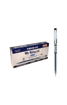 Pensan My King Gel 0.5 mm İğne Uç Metal Klips Kalem 12'li Siyah 6405 Pensan My King Gel 0.5 mm İğne Uç Metal Klips Kalem 12'li Siyah 6405