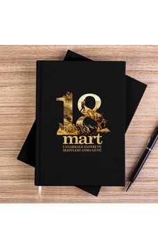 18 Mart Çanakkale Zaferi Ve Şehitleri Siyah Çizgisiz Kanvas Defter 18 Mart Çanakkale Zaferi Ve Şehitleri Siyah Çizgisiz Kanvas Defter