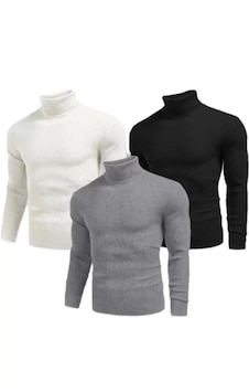 Modi 3 Adet Unisex Kaşkorse Boğazlı Full Likralı Fitilli Body Kazak Çok Renkli Modi 3 Adet Unisex Kaşkorse Boğazlı Full Likralı Fitilli Body Kazak Çok Renkli
