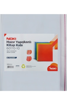 Noki 10 Lu Hazır Yapışkanlı Kitap Kabı A4 Şeffaf 1 Pak Noki 10 Lu Hazır Yapışkanlı Kitap Kabı A4 Şeffaf 1 Pak