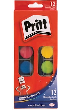 Sulu Boya 12 Renk Büyük Tablet - Pritt