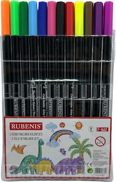 Rubenis Fineliner Kalem Seti 12 Renk 0.4 Mm Rubenis Fineliner Kalem Seti 12 Renk 0.4 Mm