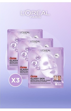 3 'lü Revitalift Glassy Skin Cam Cilt Görünümü Etkili Şeffaflaşan Işıltı & Nem Veren Hidrojel Maske pktrevglassymaske-11196