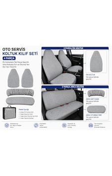 Günaks 4 Parça Oto Servis Koltuk Kılıf Seti Gri Petekli Ön Tek Parça, Arka Ayrı Sırt & Oturma, Evrensel Uyumlu, Yıkanabilir Pamuklu Kumaş 01 Günaks 4 Parça Oto Servis Koltuk Kılıf Seti Gri Petekli Ön Tek Parça, Arka Ayrı Sırt & Oturma, Evrensel Uyumlu, Yıkanabilir Pamuklu Kumaş 01