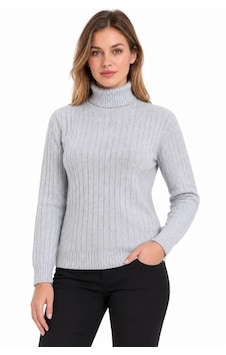 Butik İstanbul Balıkçı Yaka Tam Boğazlı Kalın Fitilli Regular Fit Triko Kazak - Gri Butik İstanbul Balıkçı Yaka Tam Boğazlı Kalın Fitilli Regular Fit Triko Kazak - Gri