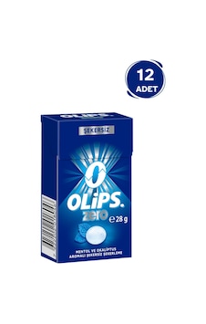 Olips Zero Şekersiz Mentol Okaliptus Aromalı Şeker 12 x 28 G Olips Zero Şekersiz Mentol Okaliptus Aromalı Şeker 12 x 28 G