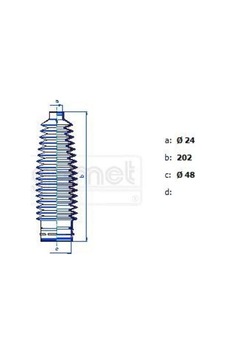 Gomet T493110 Direksiyon Körüğü Sol Termoplastik 407 Gomet T493110 Direksiyon Körüğü Sol Termoplastik 407