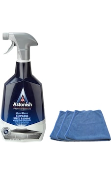 Astonish Paslanmaz Çelik Temizleyici 750 ML + Mikrofiber Bez 3'lü Astonish Paslanmaz Çelik Temizleyici 750 ML + Mikrofiber Bez 3'lü