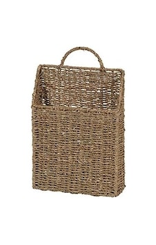 Household Essentials Ml-5613 Deniz Yosunundan Duvar Sepeti Seti, Kahverengi, 2 Parça Açık Ahşap