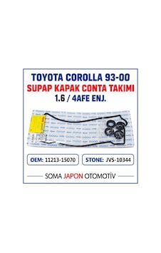 Corolla 93-00 1.6 / Enj. 4afe Supap Kapak Conta Takımı Jvs-10344 Corolla 93-00 1.6 / Enj. 4afe Supap Kapak Conta Takımı Jvs-10344