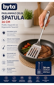 Paslanmaz Çelik Delikli Spatula 26 Cm Izgara, Et Ve Balık Çevirme Spatulası Paslanmaz Çelik Delikli Spatula 26 Cm Izgara, Et Ve Balık Çevirme Spatulası