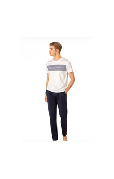 Pierre Cardin Penye Kısakol Pijama Takım Beyaz