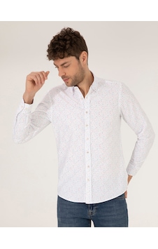 Pierre Cardin Pembe Slim Fit Uzun Kollu Gömlek