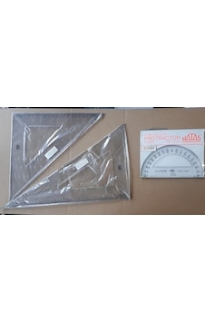 Hatas 45 x 45 + 30 x 60 Derece 32 CM + Minkale 180 Derece 15 CM Gönye Hatas 45 x 45 + 30 x 60 Derece 32 CM + Minkale 180 Derece 15 CM Gönye