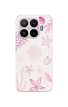 Xiaomi 17t Uyumlu Pembe Deniz Yıldızı Ve Kabuk Baskılı Silikon Kılıf Renkli Xiaomi 17t Uyumlu Pembe Deniz Yıldızı Ve Kabuk Baskılı Silikon Kılıf Renkli