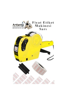 Etiket Makinesi 1 Adet Sekiz Haneli Fiyat Etiketi Makinası Lira Dolar Euro Simgeli Dayanıklı Fiyatlandırma Numaralandır Sarı Etiket Makinesi 1 Adet Sekiz Haneli Fiyat Etiketi Makinası Lira Dolar Euro Simgeli Dayanıklı Fiyatlandırma Numaralandır Sarı