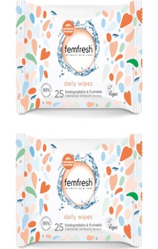 Femfresh Genital Bölge Yıkama Islak Mendili 2 x 25'li Femfresh Genital Bölge Yıkama Islak Mendili 2 x 25'li